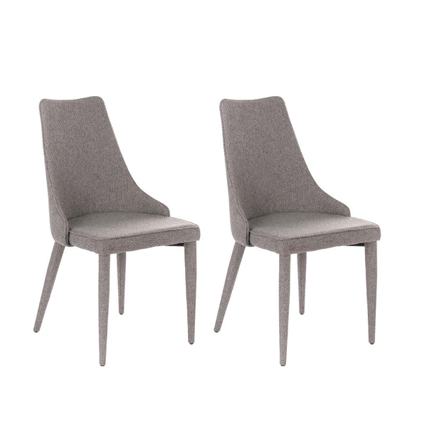 Set 2 Sedie 46x46xH91 cm in Tessuto Myriam Grigio acquista