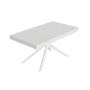  Tavolo Allungabile 160-420x90x74 cm Niket Bianco Frassino Gambe Bianche