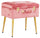 Hocker Aktentasche 51x37x51 cm in Rosa Samt