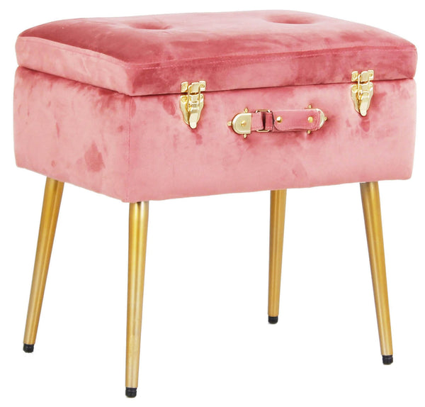 acquista Hocker Aktentasche 51x37x51 cm in Rosa Samt