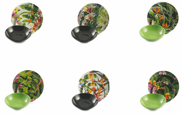 Villa d'Este Jungle Tafelservice aus Porzellan und Steinzeug 18-teilig online