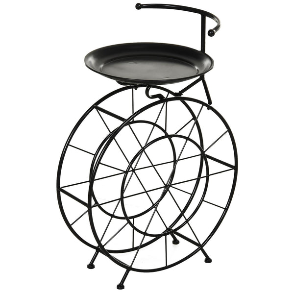 prezzo Flaschenregal aus Metall 50,5 x 35 x 73 cm 18 Flaschen Schwarz