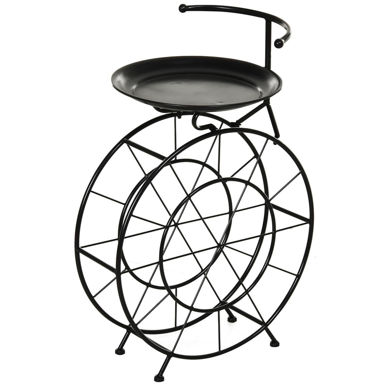 Cantinetta Portabottiglie in Metallo 50,5x35x73 cm 18 Bottiglie  Nero