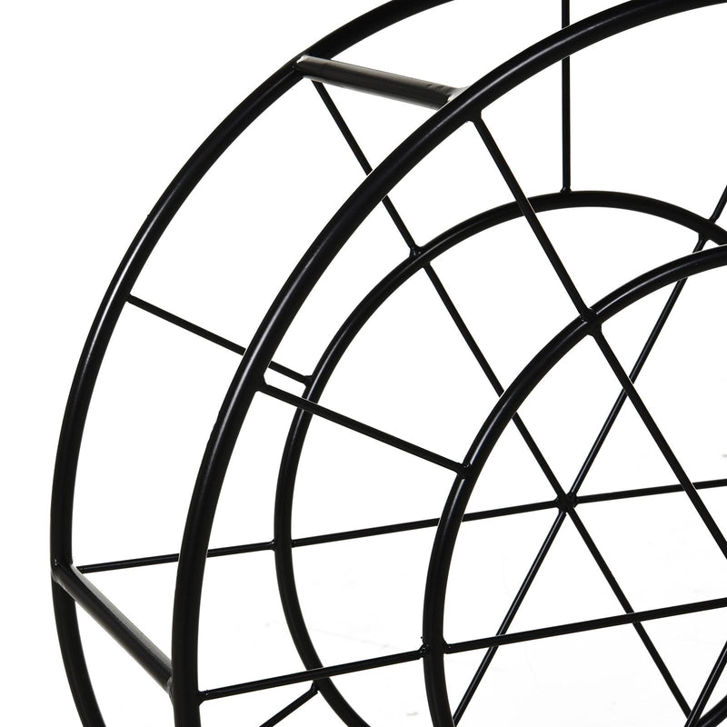 Cantinetta Portabottiglie in Metallo 50,5x35x73 cm 18 Bottiglie  Nero