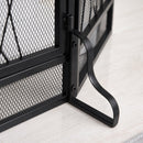 Parascintille con Antine 125x80 cm per Camino a Legna in Metallo  Nero