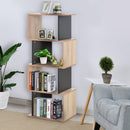 Libreria Moderna 4 Ripiani 60x30x136 cm in Truciolato  Rovere e Grigio