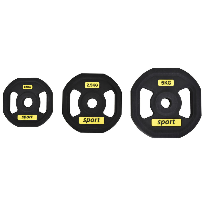 Bilanciere con Dischi 1,25Kg 2,5Kg 5Kg Peso Regolabile  Nero