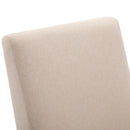 Poltrona a Dondolo Imbottita 77x92x100 cm in Legno e Lino  Beige