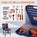 Banco da Lavoro con 68 Attrezzi per Bambini   Blu e Grigio