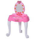 Specchiera Giocattolo per Bambini con Sgabello   Rosa