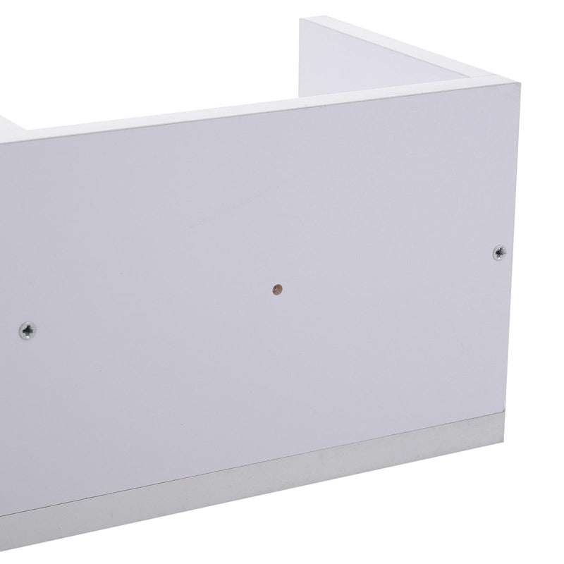 Mensola Scaffale Libreria Porta CD in Legno 95x17x18 cm  Bianca