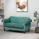 Divano 2 Posti 148x72x76 cm in Tessuto  Verde