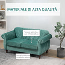 Divano 2 Posti 148x72x76 cm in Tessuto  Verde