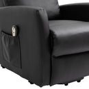 Poltrona Alzapersona Elettrica 1 Motore in Similpelle  Nera