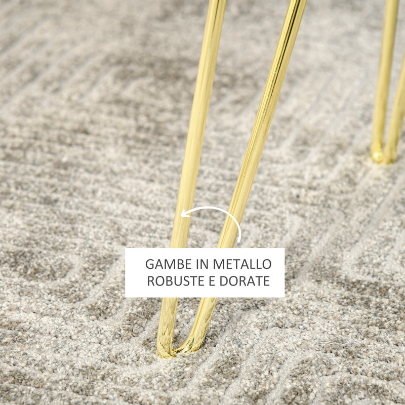 Pouf Poggiapiedi Ø36x45 cm in Velluto  Verde