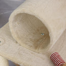 Tiragraffi Multiattività per Gatti in Legno Sisal 40x40x121 cm  Beige