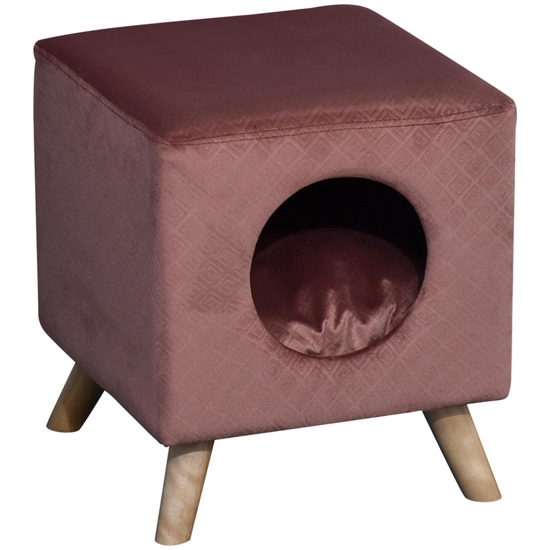 Cuccia Rialzata per Gatti e Cani 35x35x39,5 cm  Rosa Antico