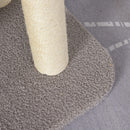 Tiragraffi con Cuccia per Gatti in Legno Sisal 45x40x148 cm  Grigio e Beige