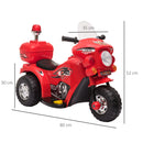 Moto Elettrica Police per Bambini 6V   Rossa