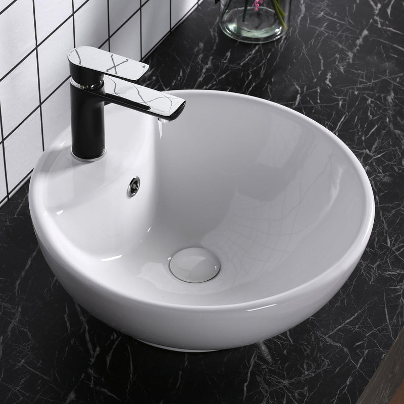 Lavabo da Appoggio 45,5x46x18 cm in Ceramica  Bianco