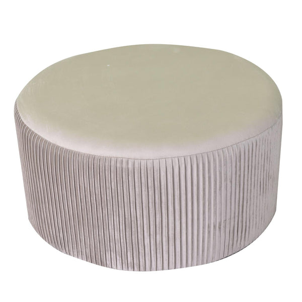 online Pouf Tondo Ø56xh28 cm in Velluto Beige