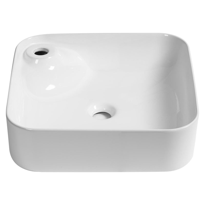 Lavabo da Appoggio 43x43x12 cm in Ceramica  Bianco