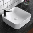 Lavabo da Appoggio 43x43x12 cm in Ceramica  Bianco