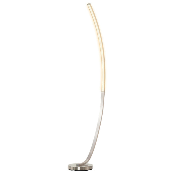 online 3000 K LED-Bogen-Stehlampe 50 x 23 x 149 cm aus Stahl und silberfarbenem Aluminium
