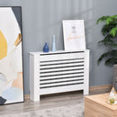 Copritermosifone in Legno MDF Bianco 112x19x81 cm 