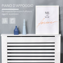 Copritermosifone in Legno MDF Bianco 112x19x81 cm 