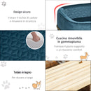 Cuccia Rialzata per Gatti e Cani 63,5x43x24,5 cm  Blu