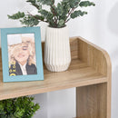 Libreria 5 Ripiani con Armadietto 71,8x24x90,8 cm in Truciolato  Rovere e Blu