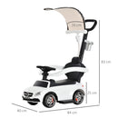 Macchina a Spinta per Bambini con Licenza Mercedes C63 AMG Push Car Bianca