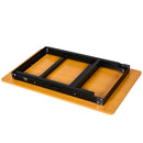 Tavolo da Lavoro Pieghevole 100x60x75,5 cm in Acciaio e MDF  Nero