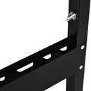 Tavolo da Lavoro Pieghevole 100x60x75,5 cm in Acciaio e MDF  Nero