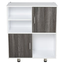 Libreria Mobiletto 5 Ripiani 2 Ante 80x40x96 cm in Truciolare  Bianco