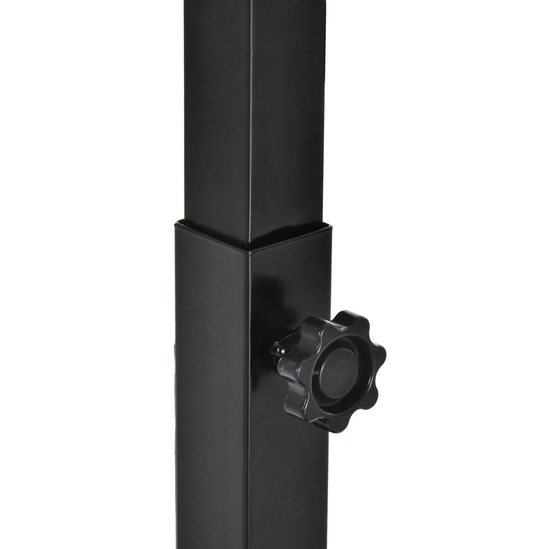 Canestro da Basket da Esterno con Supporto e Altezza Regolabile in Acciaio  