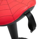 Sgabello con Seduta a Sella di Cavallo 38x38x65,5-83,5 cm  Rossa