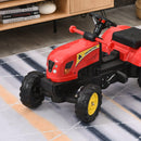 Trattore a Pedale con Escavatore per Bambini 131x42x59 cm  Rosso