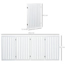 Cancelletto di Sicurezza Pieghevole per Animali Domestici 203,2x1,8x91 cm in Legno  Bianco