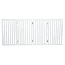 Cancelletto di Sicurezza Pieghevole per Animali Domestici 203,2x1,8x91 cm in Legno  Bianco