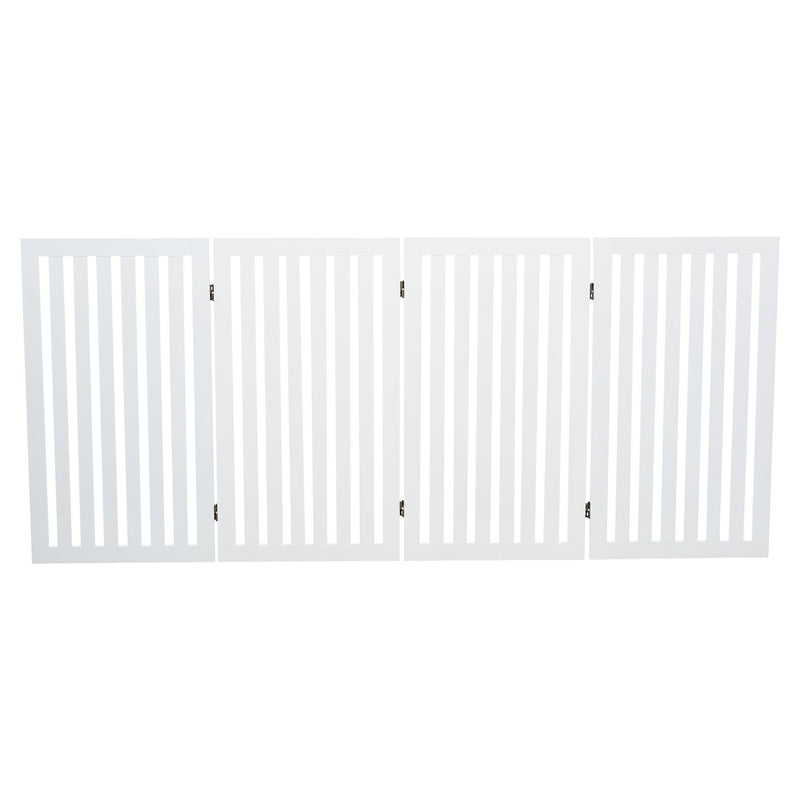 Cancelletto di Sicurezza Pieghevole per Animali Domestici 203,2x1,8x91 cm in Legno  Bianco