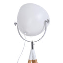 Lampada da Terra Tripode in Legno con Paralume in Metallo 70x70x170 cm E27 
