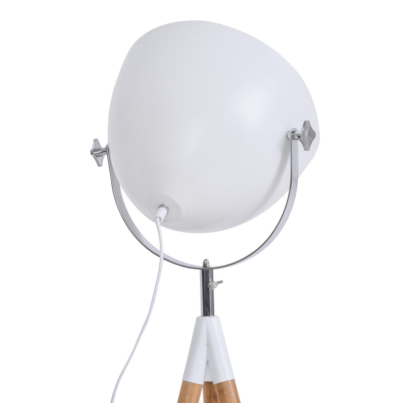 Lampada da Terra Tripode in Legno con Paralume in Metallo 70x70x170 cm E27 
