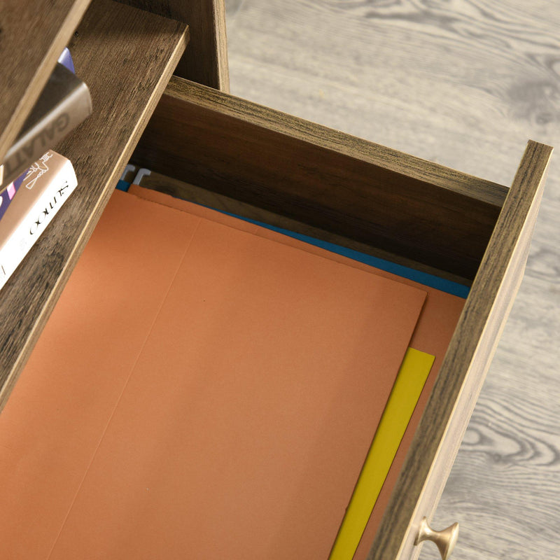 Scaffale Libreria 3 Ripiani 1 Cassetto 48x39x87,2 cm in Truciolare  Marrone