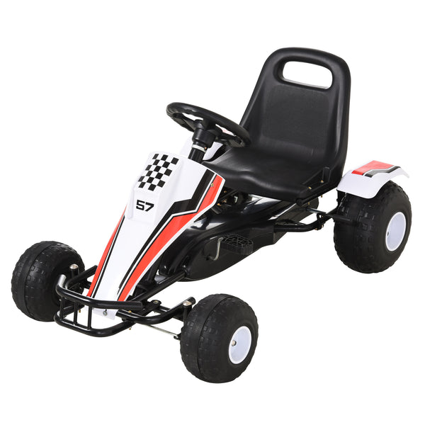 sconto Pedal-Go-Kart für Kinder 104 x 66 x 57 cm Weiß