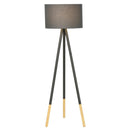 Lampada da Terra Tripode in Legno con Paralume E27 Ø52x153 cm  Grigia