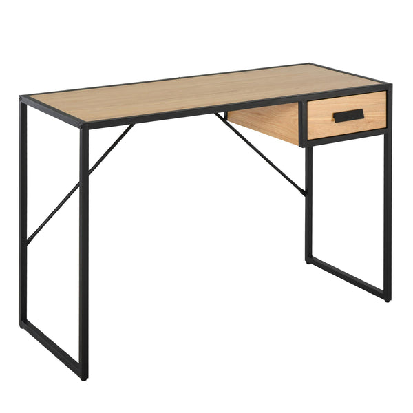 Schreibtisch PC-Halter 1 Schublade 110 x 45 x 76 cm in Stahl prezzo