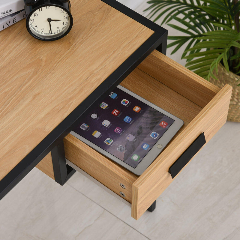 Scrivania da Ufficio Porta PC 1 Cassetto 110x45x76 cm in Acciaio 