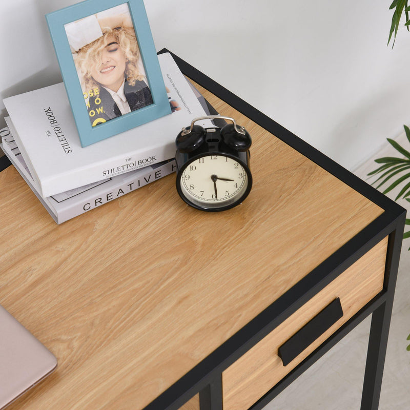 Scrivania da Ufficio Porta PC 1 Cassetto 110x45x76 cm in Acciaio 